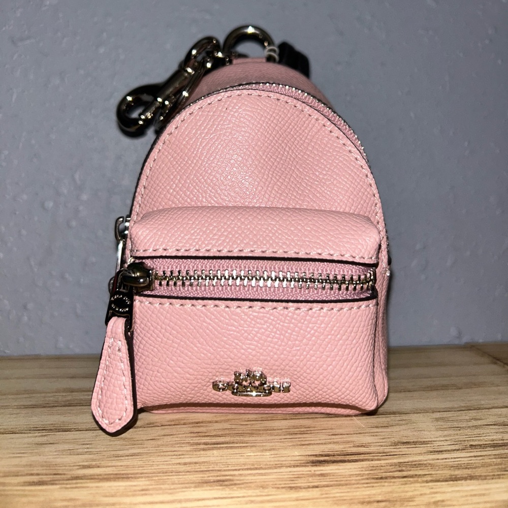 Coach mini court backpack charm